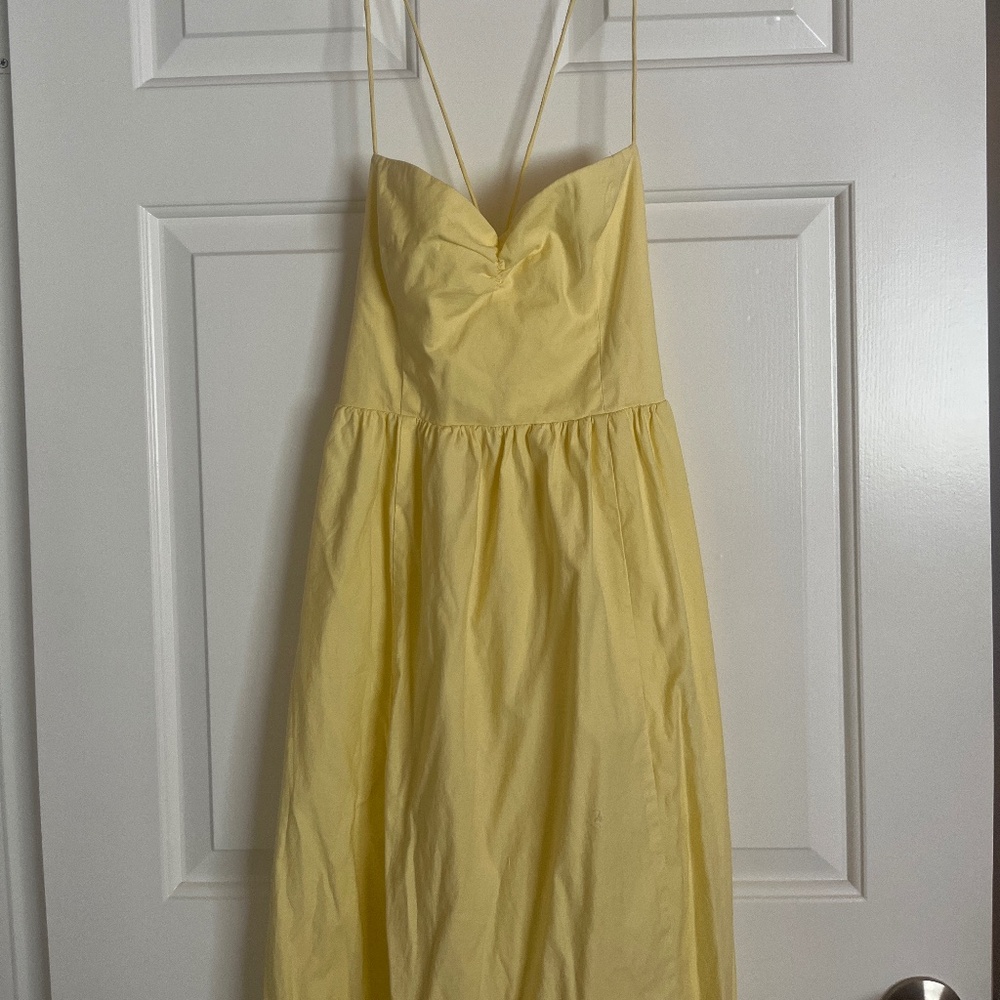 Vintage yellow midi dress